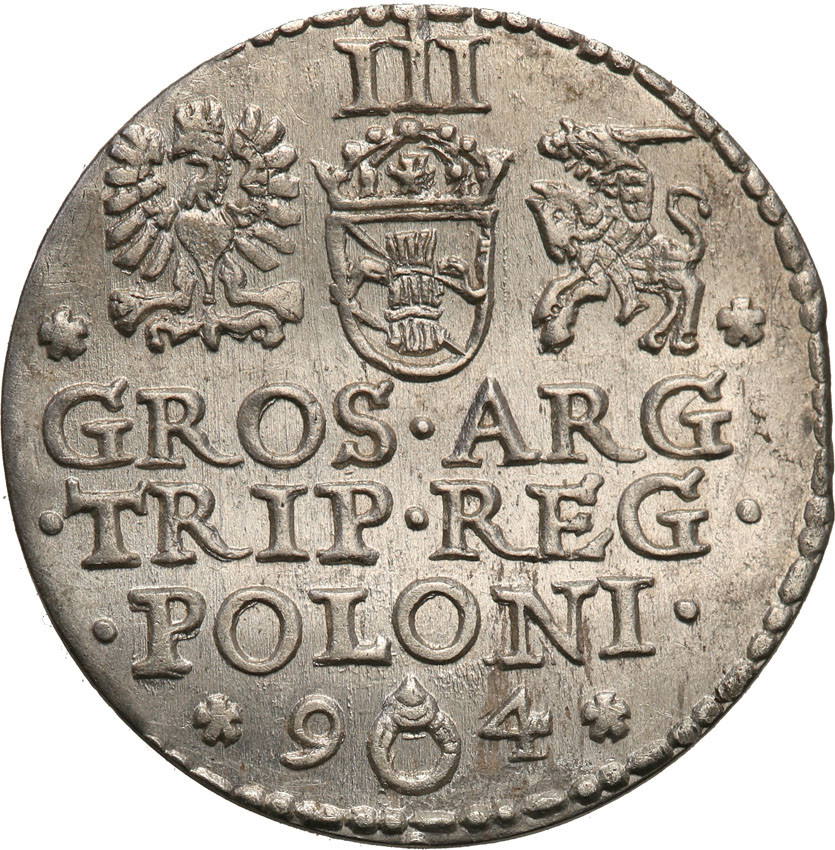 Zygmunt III Waza. Trojak (3 grosze) 1594, Malbork RZADKOŚĆ
